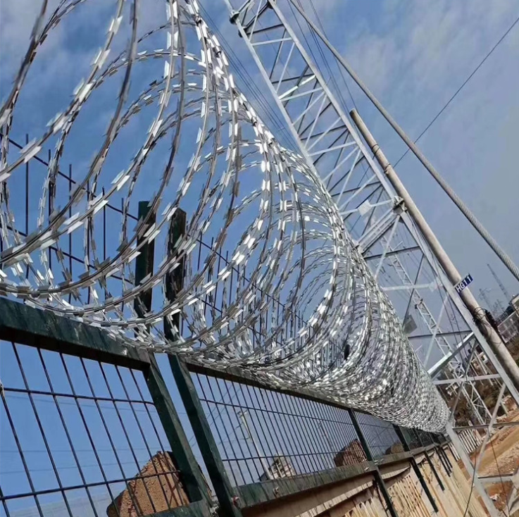 Concertina wire fence Concertina wire fence